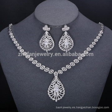 2018 nuevo conjunto de joyas de moda rodiado plateado